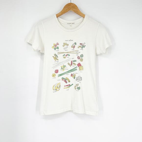 Urban Outfitters Pasta Chart Tee Future State Size Small - Picture 4 of 4
